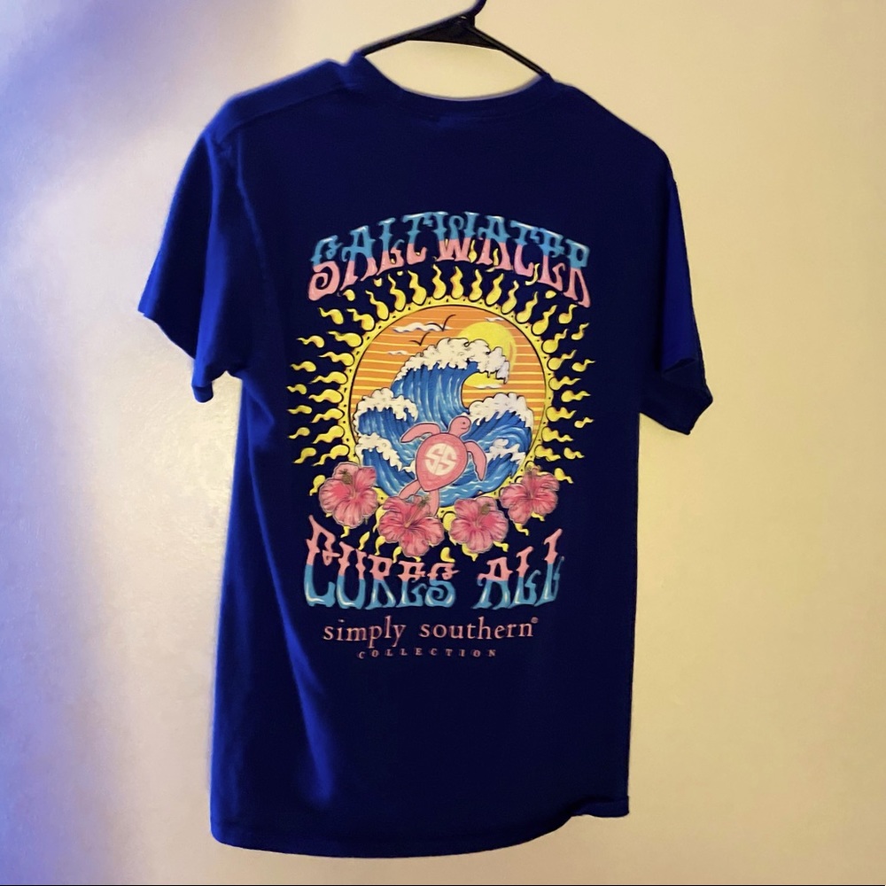 Simply Southern medium dark blue t-shirt
